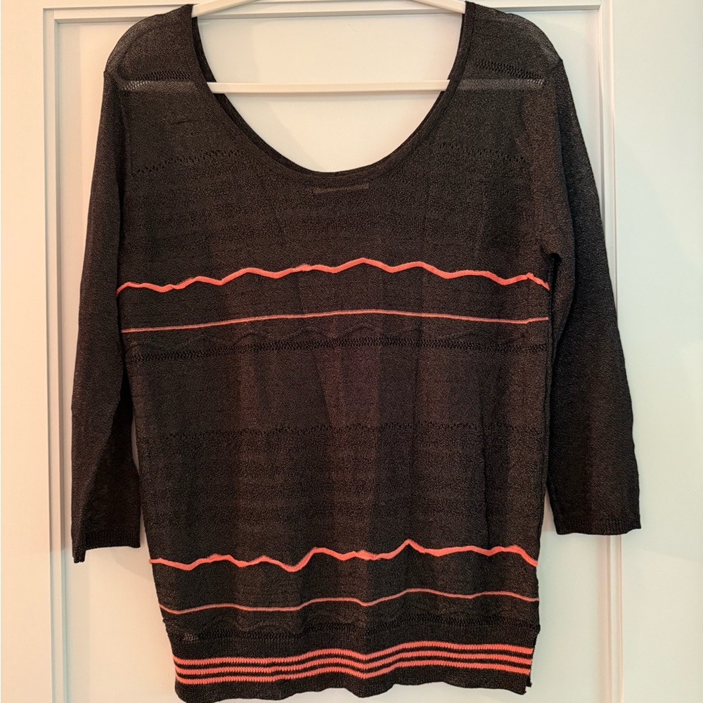 Under skies Grey and Orange Women's Top